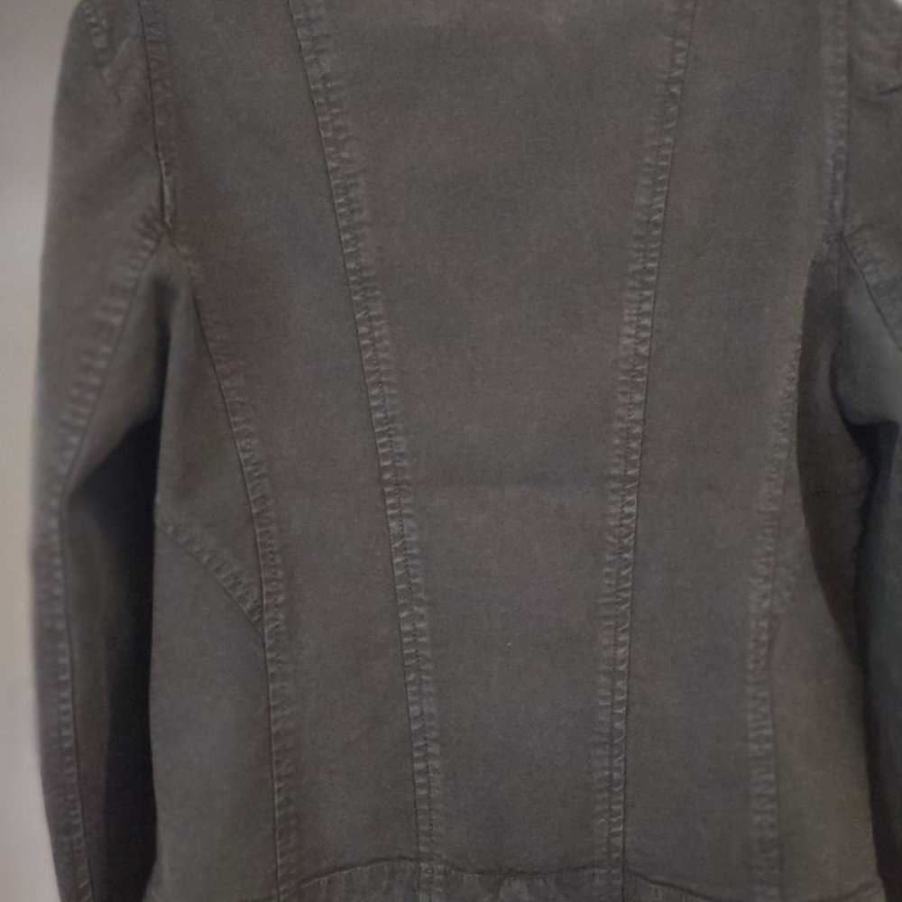 ANTHROPOLOGIE Structured Button Front Blazer Olive Green NWT Size 12 - Picture 13 of 16